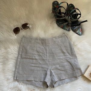 Zara High-waited Linen Shorts